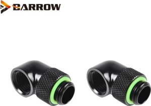 Barrow Barrow Adapter 90 Grad G1/4 Zoll AG auf G1/4 Zoll IG - drehbar, schwarz 2