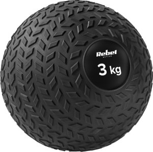 Rebel Mała piłka lekarska do ćwiczeń rehabilitacyjna Slam Ball 23cm 3kg, REBEL ACTIVE 1