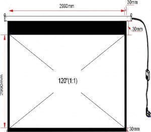 Ekran do projektora Art EKRAN ELEKTRYCZNY 120" 305x305cm z pilotem EA-120 1:1 ART 7