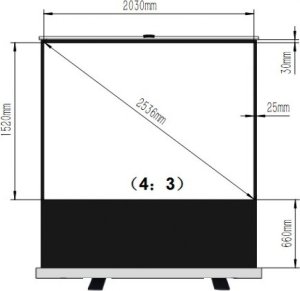 Ekran do projektora Art EKRAN RĘCZNY STOJĄCY 100"  152x203cm PS-100 4:3 ART 5