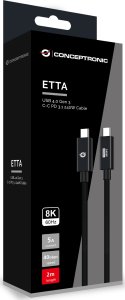Kabel USB Conceptronic USB-C - USB-C 2 m Czarny (ETTA04B20) 4