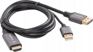 Kabel Lanberg Kabel adapter Lanberg HDMI (M) -> Displayport (M) 1M 4K czarny 3
