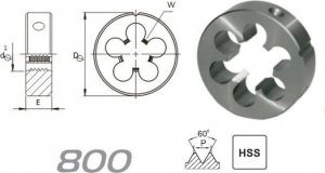 Fanar NARZYNKA M 8x0,75 DIN-22568 (6g) HSS 800 3