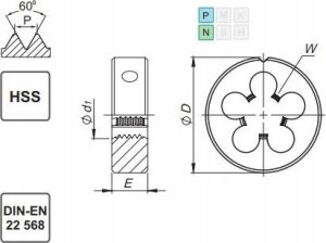Fanar NARZYNKA M 8x0,75 DIN-22568 (6g) HSS 800 4