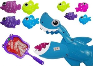 LeanToys Gra Kąpielowa Rekin Łowca Rybek Siatka Podbierak 2