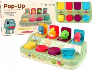 LeanToys Zabawka Zręcznościowa Pop-up dla Malucha Zwierzątka Dinozaury 1