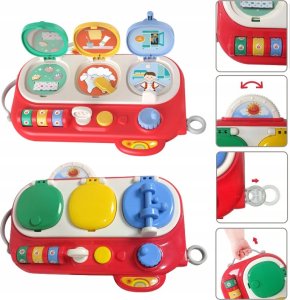 LeanToys Tablica Edukacyjna Dla Małych Odkrywców Kreatywna Sensoryczna Czerwona 5