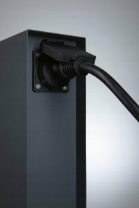 Paulmann Zewnętrzna kolumna zasilająca RIO 2GN. 24V Plug & Shine + 2GN. 230V IP44 + czujnik zmierzchu stal szlachetna / antracyt 9