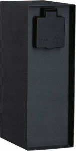 Paulmann Zewnętrzna kolumna zasilająca RIO 2GN. 24V Plug & Shine + 2GN. 230V IP44 + czujnik zmierzchu stal szlachetna / antracyt 10