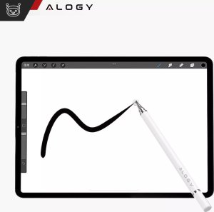 Rysik Alogy Rysik 2w1 Alogy dotykowy pojemnościowy precyzyjny do ekranu telefonu tabletu z długopisem Biały 12