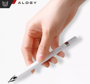 Rysik Alogy Rysik 2w1 Alogy dotykowy pojemnościowy precyzyjny do ekranu telefonu tabletu z długopisem Biały 2