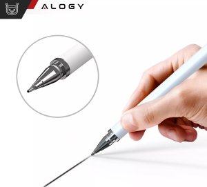 Rysik Alogy Rysik 2w1 Alogy dotykowy pojemnościowy precyzyjny do ekranu telefonu tabletu z długopisem Biały 4