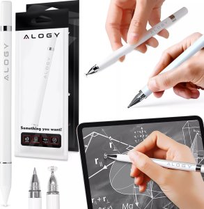 Rysik Alogy Rysik 2w1 Alogy dotykowy pojemnościowy precyzyjny do ekranu telefonu tabletu z długopisem Biały 10