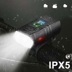 Alogy Lampka rowerowa przednia wodoodporna Alogy światełko LED oświetlenie przód na rower kierownicę 800lm 4