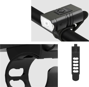 Alogy Lampka rowerowa przednia wodoodporna Alogy światełko LED oświetlenie przód na rower kierownicę 800lm 5