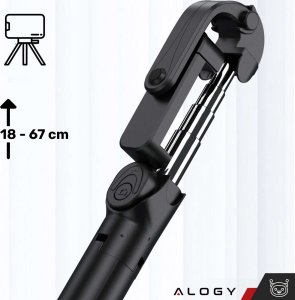 Selfie stick Alogy Selfie stick statyw Tripod uchwyt na telefon Alogy Trójnóg kijek do zdjęć selfie pilot Bluetooth 360 Czarny 6
