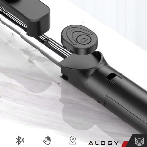 Selfie stick Alogy Selfie stick statyw Tripod uchwyt na telefon Alogy Trójnóg kijek do zdjęć selfie pilot Bluetooth 360 Czarny 7