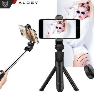 Selfie stick Alogy Selfie stick statyw Tripod uchwyt na telefon Alogy Trójnóg kijek do zdjęć selfie pilot Bluetooth 360 Czarny 9