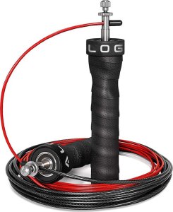 Skakanka sportowa Alogy Skakanka bokserska regulowana Crossfit Fitness Alogy Sport z wymiennymi linkami 300cm łożyska wygodna Czarna 15