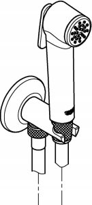 Grohe Zestaw z uchwytem ściennym i zaworem kątowym Tempesta-F Trigger Spray 30 5