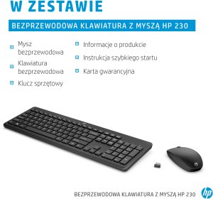 Klawiatura + mysz HP 230 Combo (18H24AA#ABU) 6