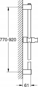 Grohe TEMPESTA DRĄŻEK PRYSZNICOWY, 900 MM CHROM 4