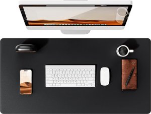 Podkładka Alogy Podkładka na biurko pod myszkę mysz klawiaturę Mata ochronna antypoślizgowa XL 80x40 cm Alogy Czarna 13