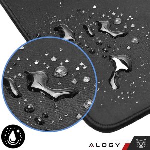 Podkładka Alogy Podkładka na biurko pod myszkę mysz klawiaturę Mata ochronna antypoślizgowa XL 80x40 cm Alogy Czarna 3