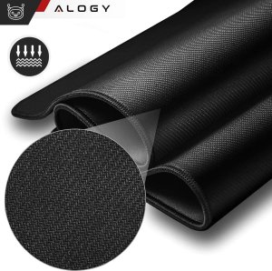 Podkładka Alogy Podkładka na biurko pod myszkę mysz klawiaturę Mata ochronna antypoślizgowa XL 80x40 cm Alogy Czarna 5