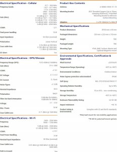 Antena Poynting Poynting Antennas 5G/LTE KFZ/Marine A-MIMO-0004-V1-15-W Wi-Fi weiß SMA (M) 3,5~6dBi GPS/Glonass 2M SMA-M Kabel IP69K 9