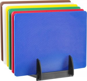 Deska do krojenia Hendi Zestaw 6 desek do krojenia ze stojakiem 450 x 300 x 10 mm Zestaw 6 desek do krojenia ze stojakiem 450 x 300 x 10 mm 1