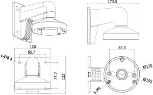 Hikvision UCHWYT KAMERY DS-1272ZJ-120(BLACK) Hikvision 1