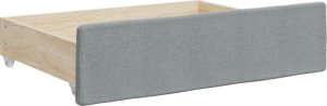vidaXL Sofa rozsuwana z szufladami, jasnoszara, 90x200 cm, tkanina 6