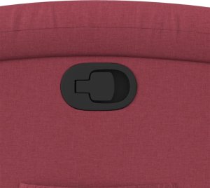 vidaXL Podnoszony fotel rozkładany, winna czerwień, obity tkaniną 11