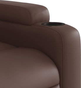 vidaXL Podnoszony fotel masujący, rozkładany, brązowy 11