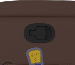 vidaXL Podnoszony fotel masujący, rozkładany, brązowy 12