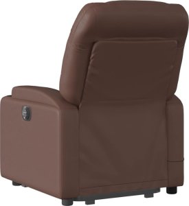 vidaXL Podnoszony fotel masujący, rozkładany, brązowy 5