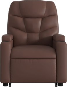 vidaXL Podnoszony fotel masujący, rozkładany, brązowy 9