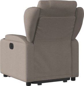 vidaXL Podnoszony fotel rozkładany, kolor taupe, obity tkaniną 5