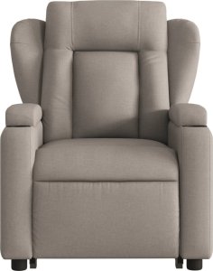 vidaXL Podnoszony fotel rozkładany, kolor taupe, obity tkaniną 9