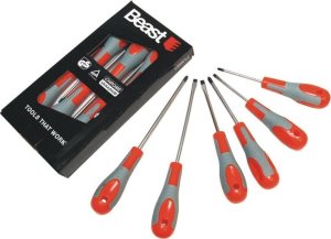 Beast ŚRUBOKRĘTY WKRĘTAKI CV ZESTAW 3 PŁASKIE 3 KRZYŻAKOWE 2