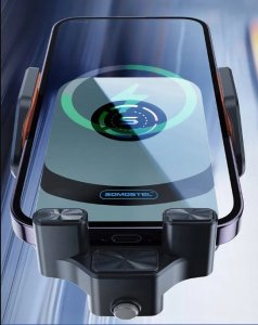 Ładowarka ECOBOX* UCHWYT SAMOCHODOWY AUTOMATYCZNY + ŁADOWARKA BEZPRZEWODOWA QI 15W 14