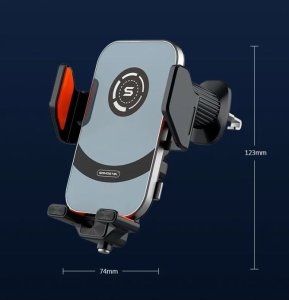Ładowarka ECOBOX* UCHWYT SAMOCHODOWY AUTOMATYCZNY + ŁADOWARKA BEZPRZEWODOWA QI 15W 8