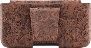 Surazo Kabura na pasek skórzana Belt Case - Ornament Orzech Brązowy -Uniwersalny XXL 3