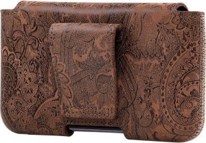Surazo Kabura na pasek skórzana Belt Case - Ornament Orzech Brązowy -Uniwersalny XXL 4