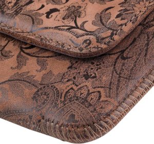 Surazo Kabura na pasek skórzana Belt Case - Ornament Orzech Brązowy -Uniwersalny XXL 10