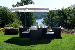 Funfit Parasol Ogrodowy na wysięgniku bocznym, składany 2