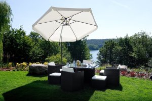 Funfit Parasol Ogrodowy na wysięgniku bocznym, składany 3