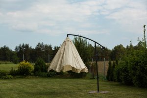 Funfit Parasol Ogrodowy na wysięgniku bocznym, składany 9