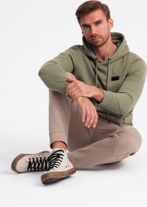 Ombre Kontrastowe męskie trampki z podwyższoną cholewką  beżowe V6 OM-FOTH-0121 40 4